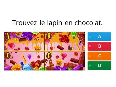 Trouvez le lapin en chocolat