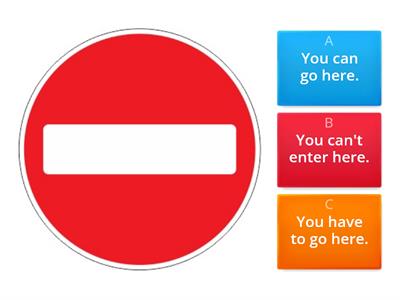 Street Signs Modal Verbs