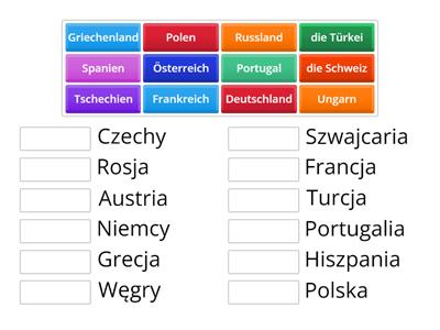 Nazwy krajów po niemiecku