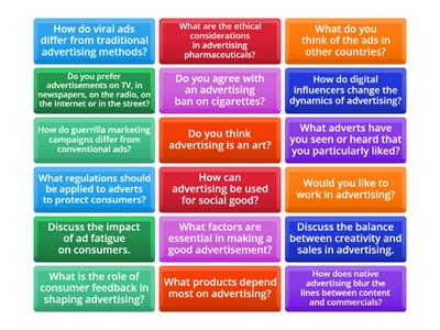 ADVERTISING - TOPICS FOR REFLECTION