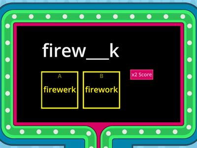 Wilson 12.3 Choose the Correct Spelling Quiz