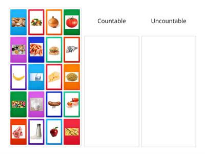 Countable and Uncountable Food - Elementary