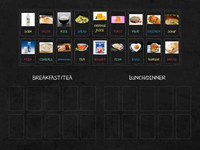 MEALS:  BREAKFAST/TEA- LUNCH/DINNER  MISS SILVINA