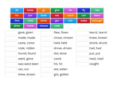 Irregular Verbs, Flyers