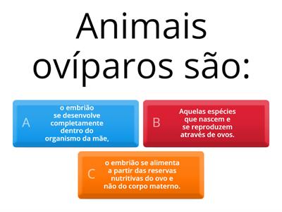 Reprodução dos animais vertebrados 