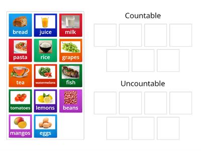 SM 2 food (countable and uncountable)