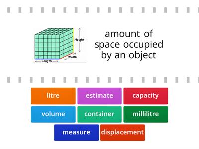 volume and capacity vocabulary game