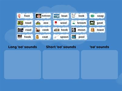 Phonics Sound Listening Game- Short 'oo', Long 'oo' and 'oa' sounds