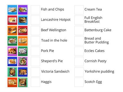 British Food Matching Activity