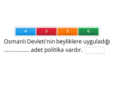 ANADOLU'DA SİYASİ BİRLİK