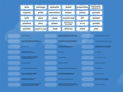 Band 3 List C- DEFINITIONS#5 (a look-punish)