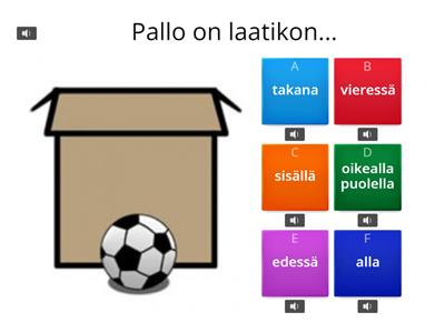 Postpositiot Pallo on laatikon (ääni)