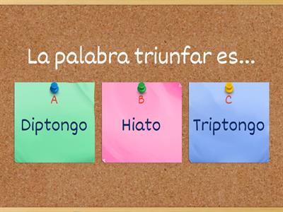 Diptongos, hiatos y triptongos