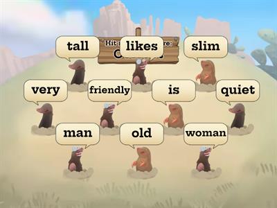 Adjectives - whack a mole
