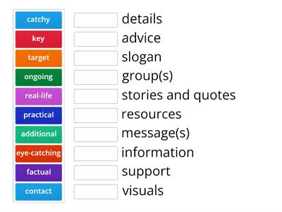 Language to discuss what makes a leaflet effective