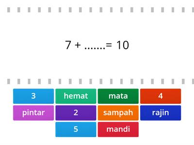 melengkapi kata dan angka