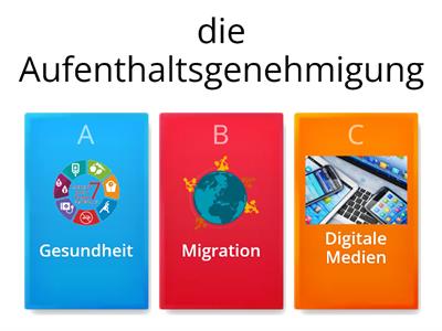 Wortschatz- DSD II Sternchenthemen- Sortiere!