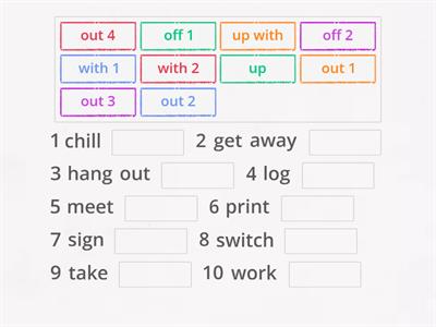 phrasal verbs (Influence 3 - unit 7)