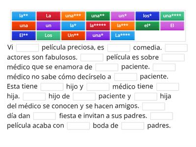 Los artículos definidos x los artículos indefinidos