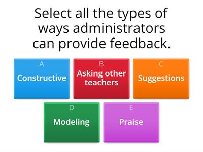 Instructional Leadership - Feedback