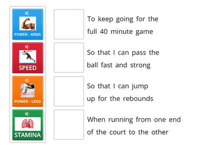 Basketball players need SPEED, STAMINA, POWER when...