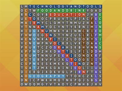 Oceans & Continents Word Search
