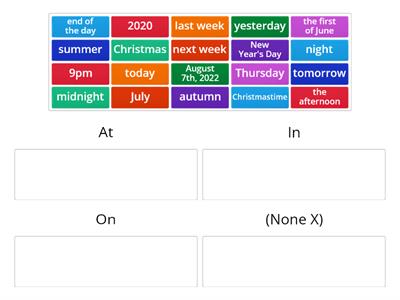 Prepositions of time