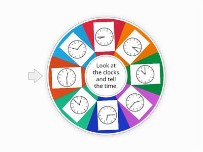 Telling the Time 3rd Grade (Random Wheel)