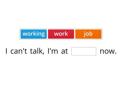 Job vocabulary