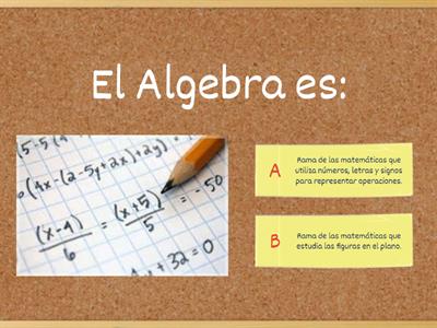 Recordemos sobre Algebra: