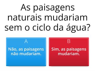 Quiz sobre o Ciclo da Água