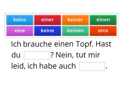 Schritte 3 L3 - Indefinitpronomen im Nominativ und Akkusativ