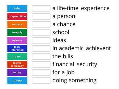 EF Int 4th - File 7A - Vocabulary from Communicative Activity "University or not"