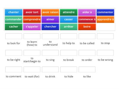 Vocab test 19 juin