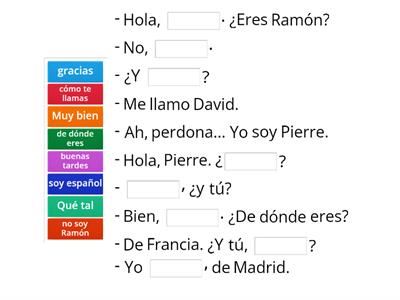 Presentarse en español