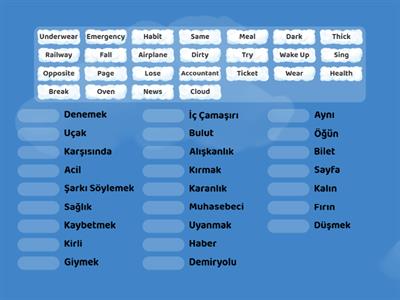 Beginner Vocabulary III --Match Up--