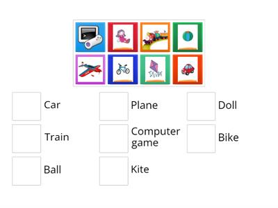 Toys vocabulary practice