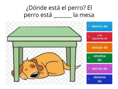 cuarto Preposiciones en español