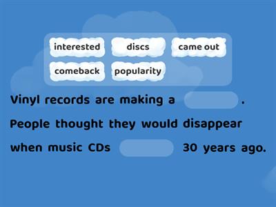 Vinyl records missing word