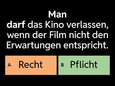 Redemittel: Recht oder Pflicht? (Goethe-Zertifikat B2)