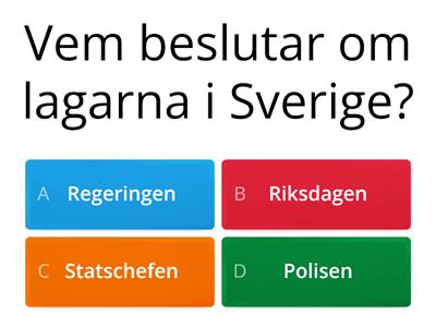 Sveriges politik - quiz