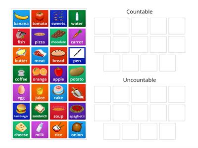 Countable and uncountable food 1