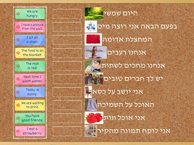 English and Hebrew sentences