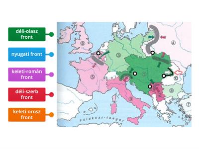 Az első világháború frontjai_Európa országai a Nagy Háborúban