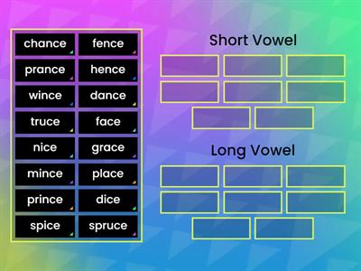 -ce with short and long vowels