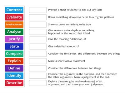 BTEC Coursework Command Words