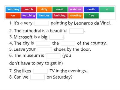 Vocabulaty practise