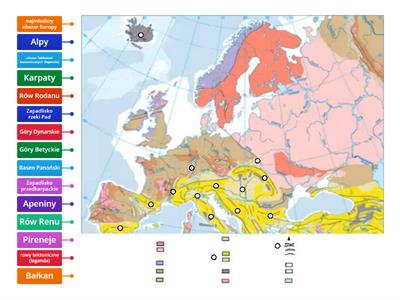 Krainy tektoniczne Europy - Kenozoik