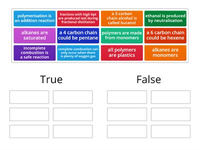 Year 11 hydrocarbons quiz