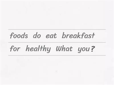 Healthy Habits - Questions